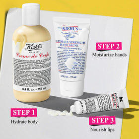 Kiehl's hand salve tube top view highlighting conditioning formula benefit