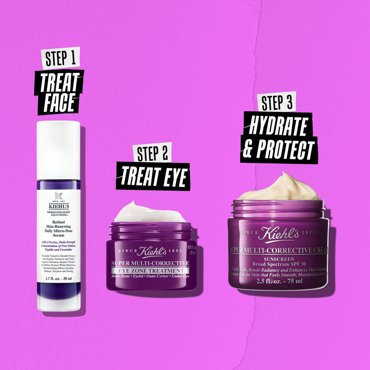 Kiehl's lifestyle image of morning application for simplified routine
