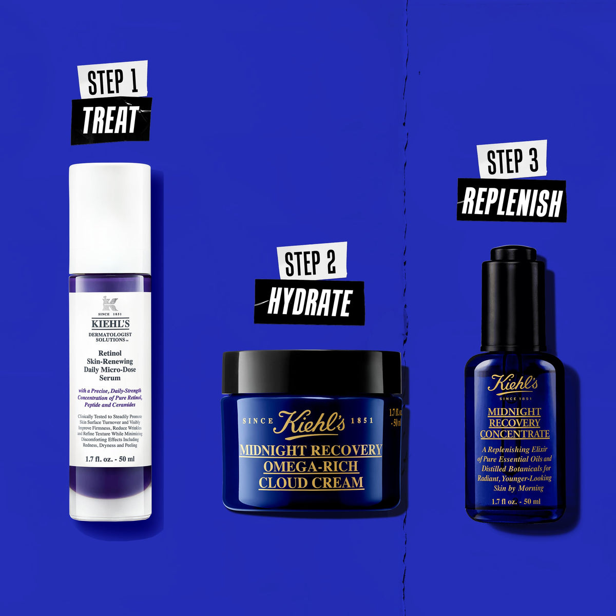Kiehl's night cream on bathroom shelf in routine setting for bedtime ritual benefit