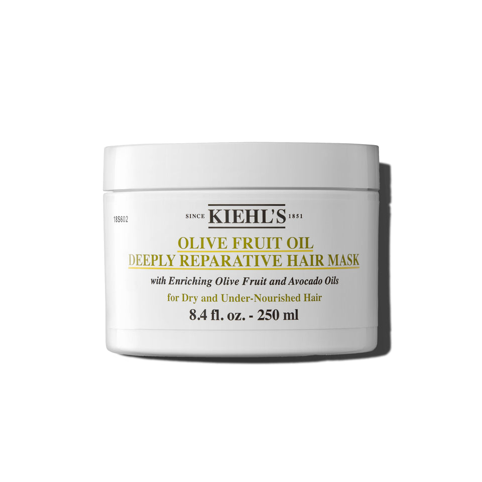 Kiehl's jar front view showing label and 8.4 fl oz size benefit