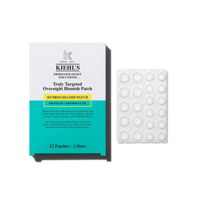 Kiehl's front packaging showing 22-count overnight pimple patches and benefits