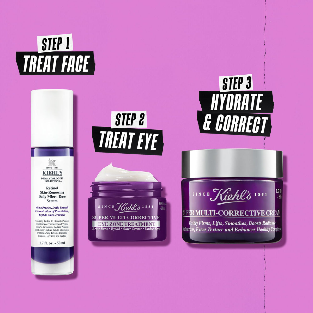 Kiehl's packaging label close-up showing ingredient and usage clarity benefit