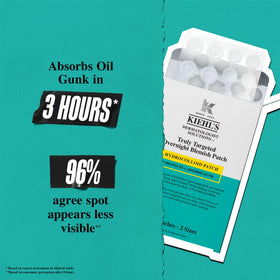 Kiehl's close-up of hydrocolloid patch texture highlighting strong absorption