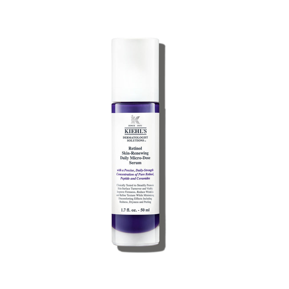 Kiehl's front jar view showing serum packaging and easy dispensing benefit