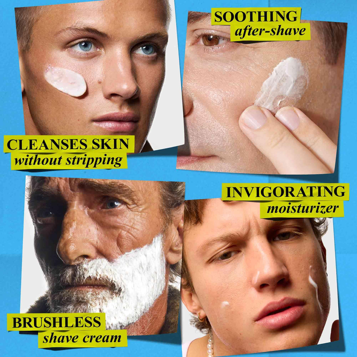 Kiehl's shave cream texture with menthol and camphor highlighting smooth glide and cooling