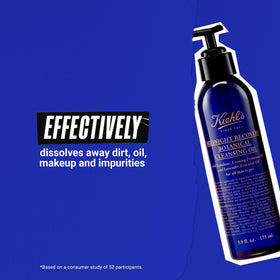 Kiehl's bottle held in hand for scale, shows 5.9 oz size and convenient pump benefit