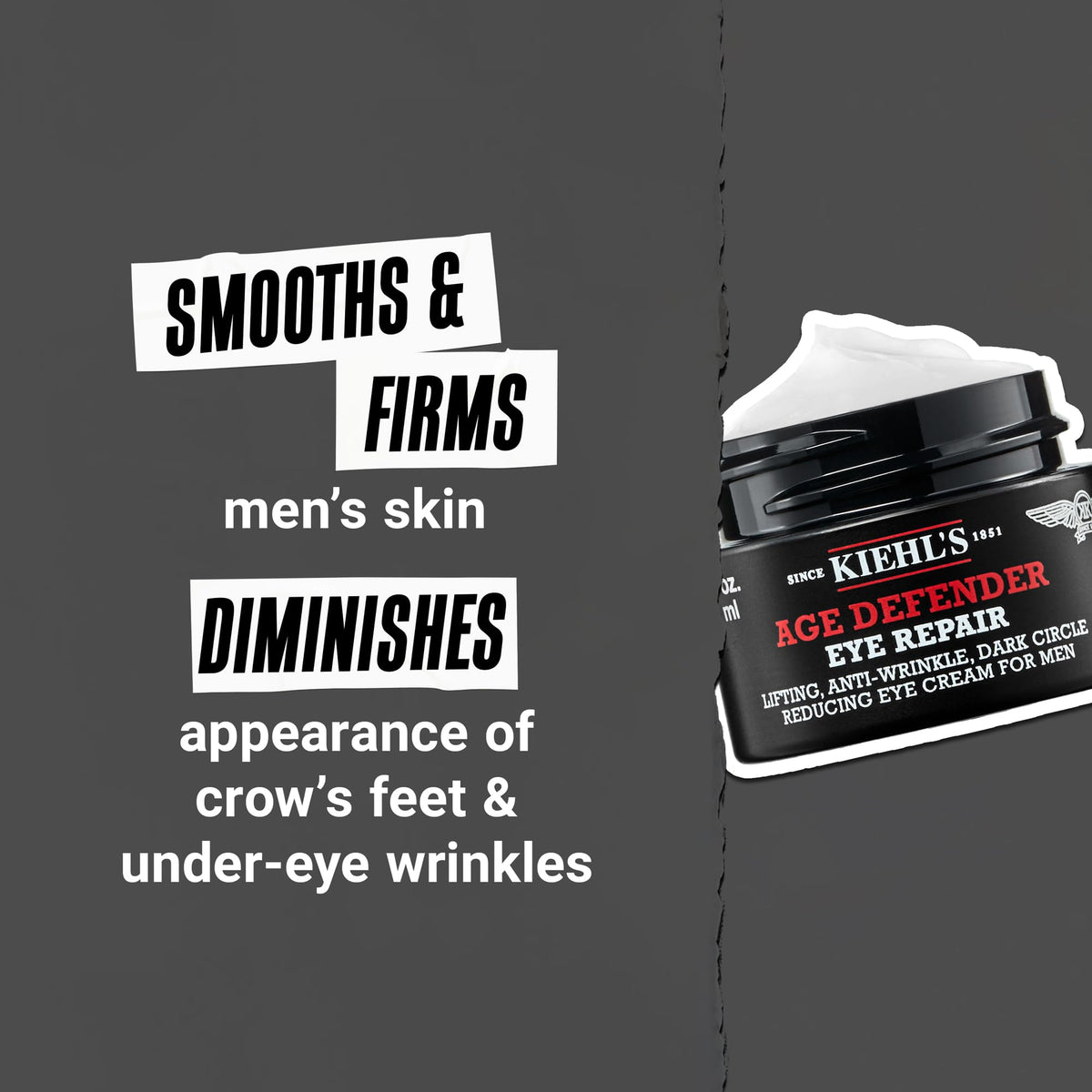Kiehl's jar beside razor to show compact travel-friendly size