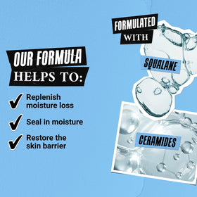 Kiehl's open cap and label view highlighting ingredient focus and barrier support benefit