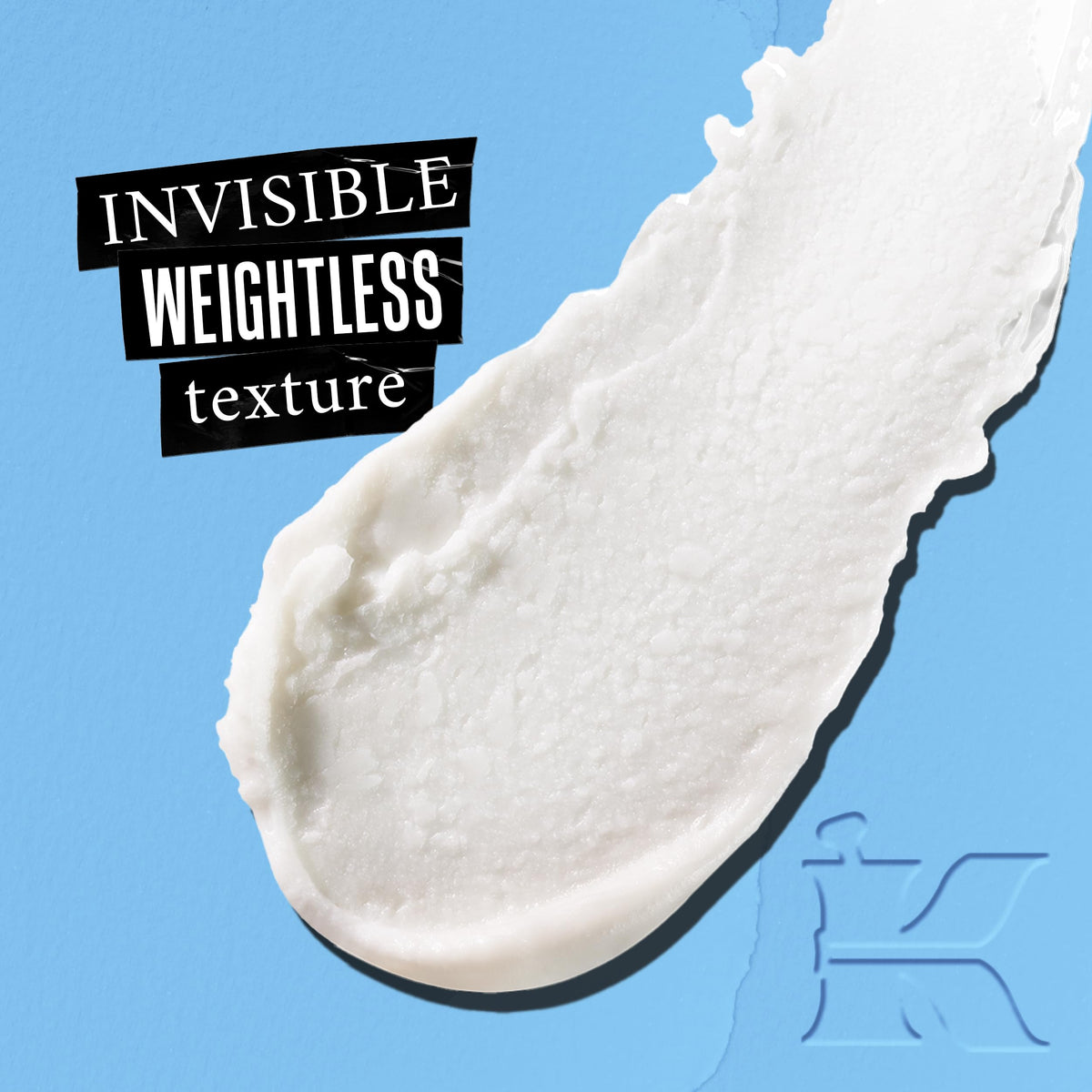 Kiehl's texture close-up revealing creamy balm finish for fast-absorbing moisture benefit