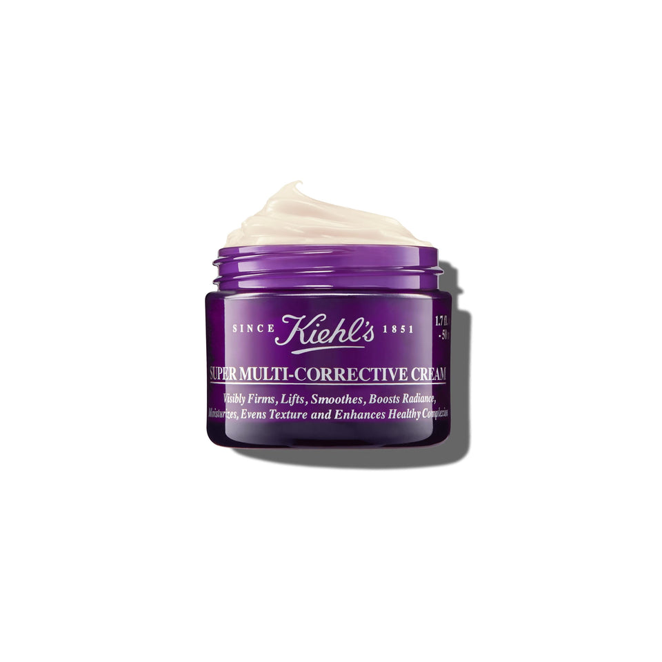 Kiehl's Super Multi-Corrective front jar showing clean packaging and product benefit