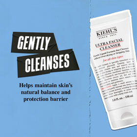 Kiehl's in-use demo removing makeup and oil for a clean complexion
