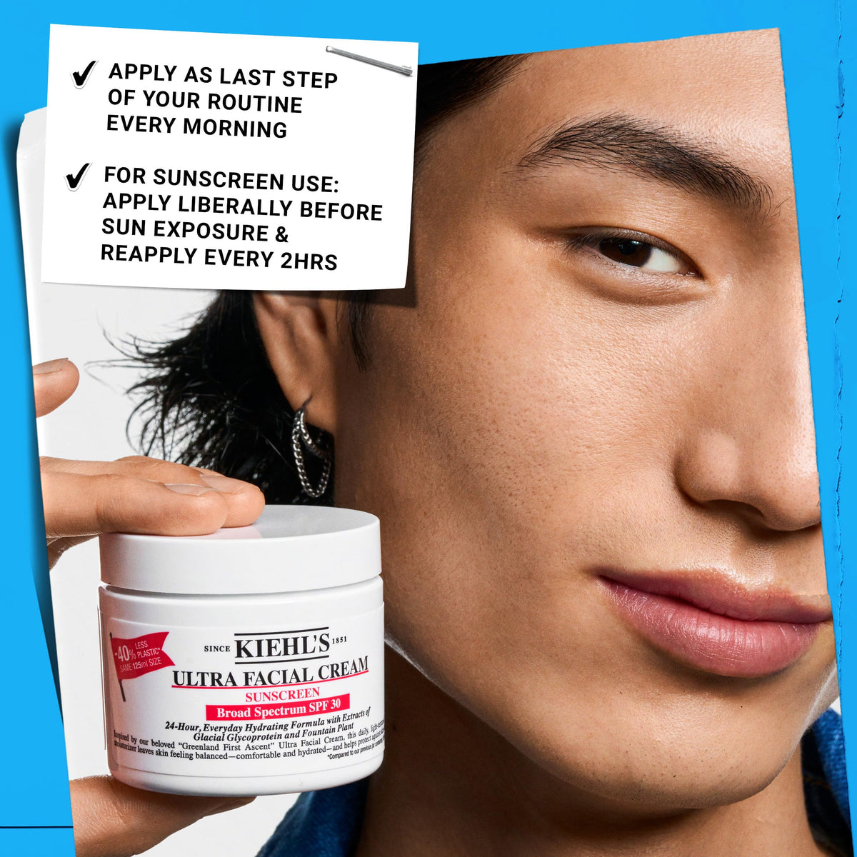 Kiehl's product staged in a bathroom routine for everyday use inspiration