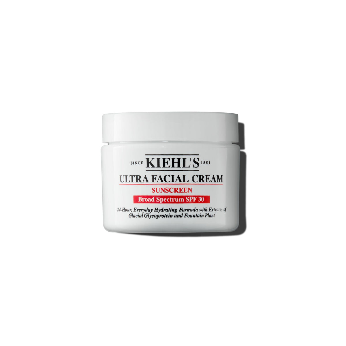 Kiehl's front packaging of SPF 30 cream showing tube and label benefits