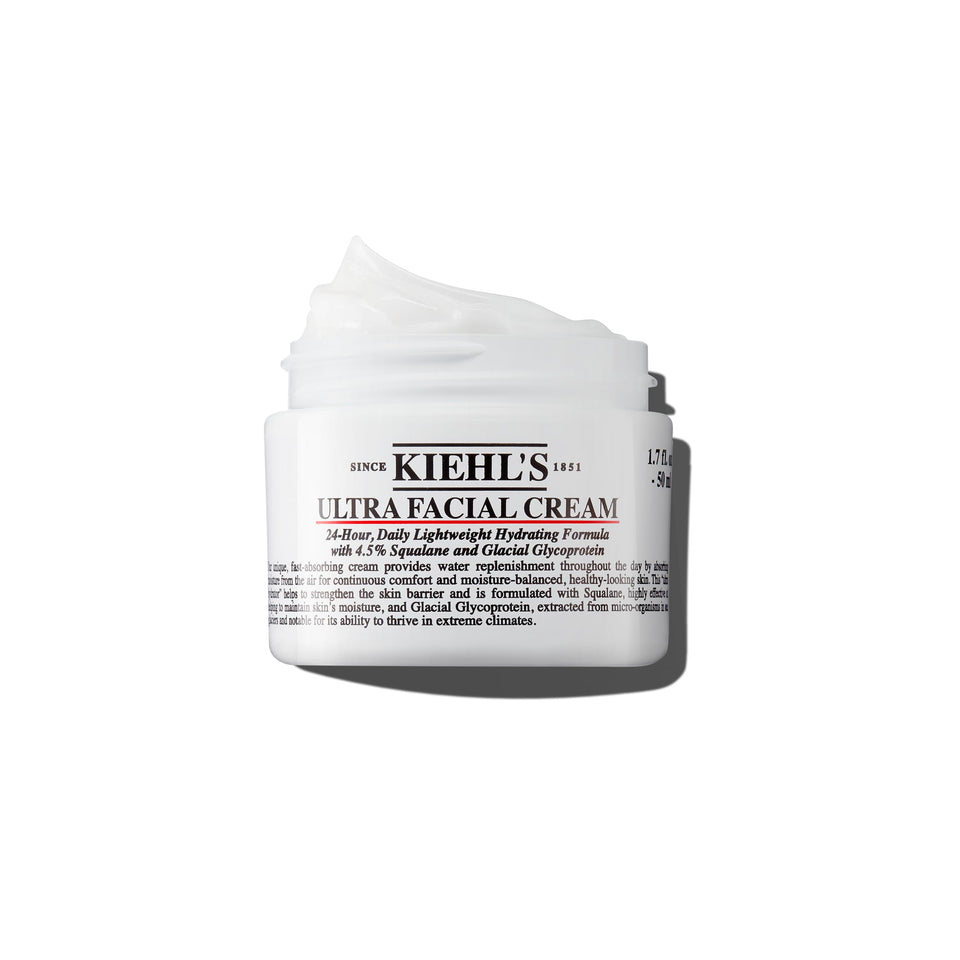Kiehl's jar front view showing lightweight moisturizer benefit