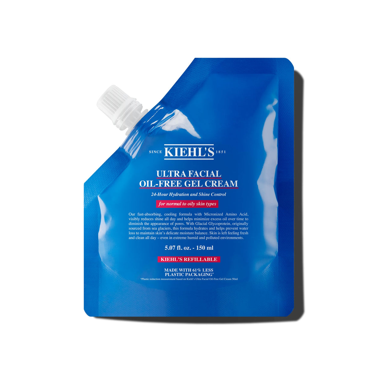 Kiehl's jar front packaging showing product and matte finish benefit