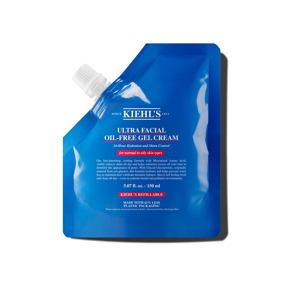 Kiehl's jar front packaging showing product and matte finish benefit