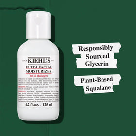 Kiehl's moisturizer on bathroom shelf as part of a daily skincare routine