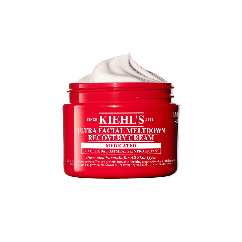 Kiehl's front jar showing packaging and moisturizing benefit