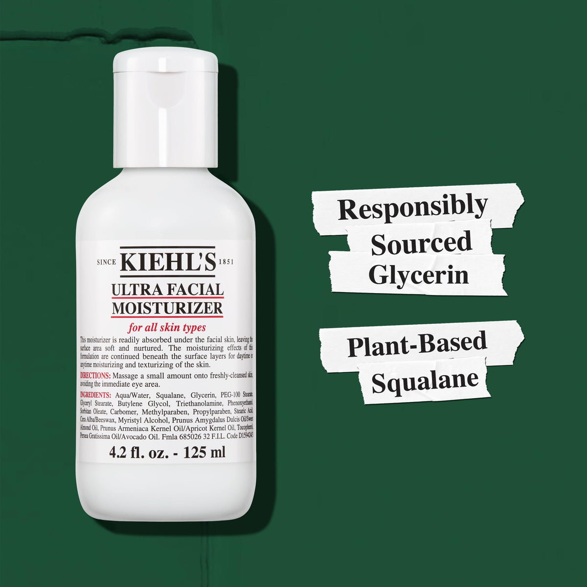 Kiehl's jar on bathroom counter in routine setting, conveys everyday convenience