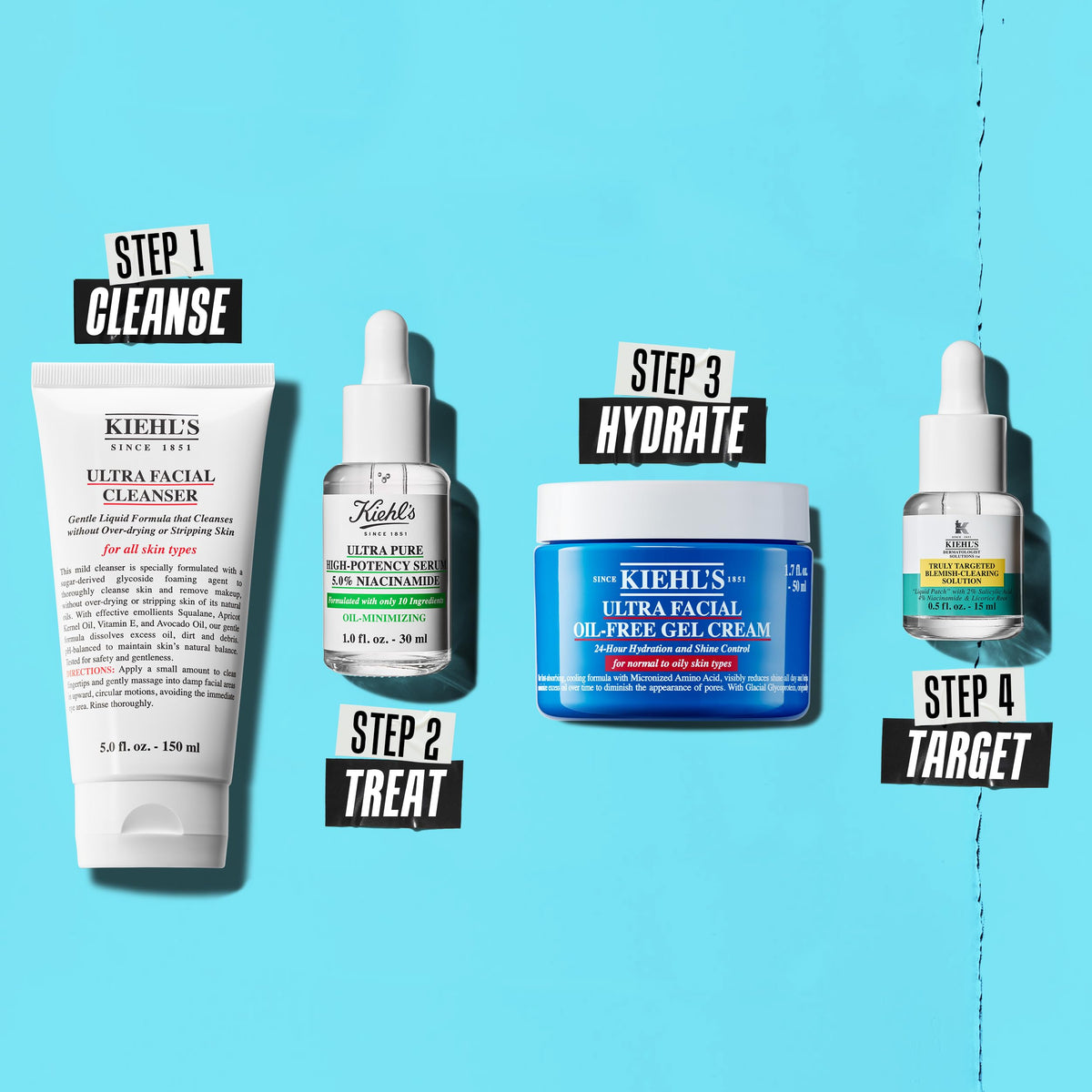 Kiehl's in morning routine setting showing fresh, matte complexion after use