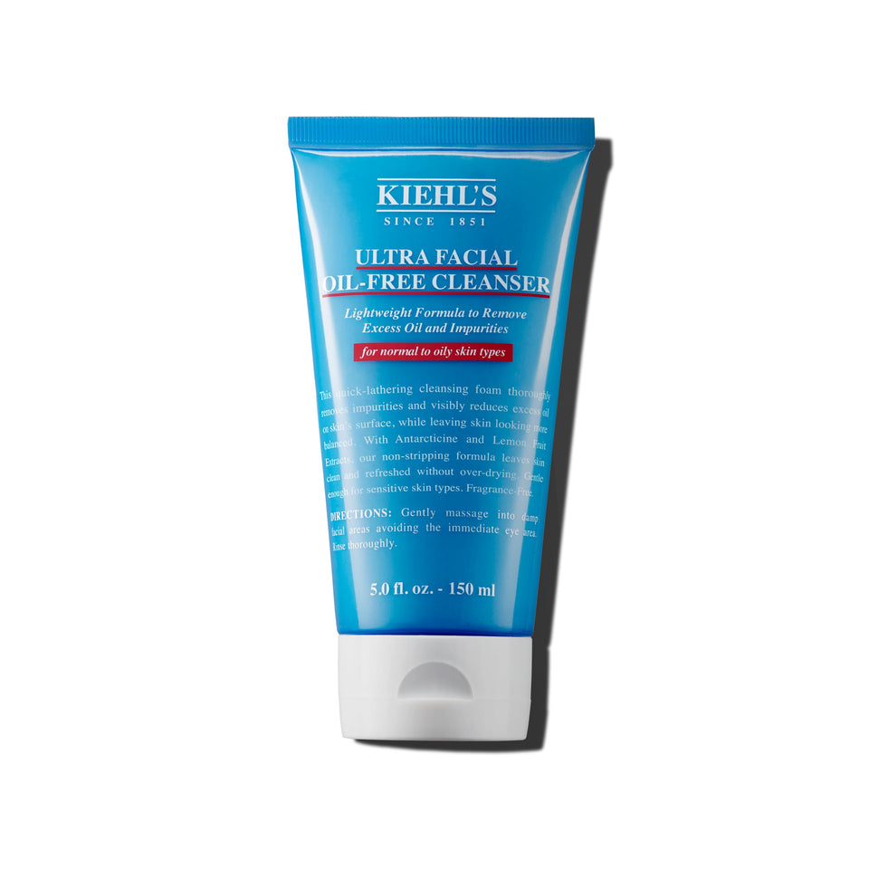 Kiehl's front packaging showing bottle and clear product benefits