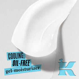 Kiehl's close-up of gel-cream texture highlighting cooling, oil-free hydration