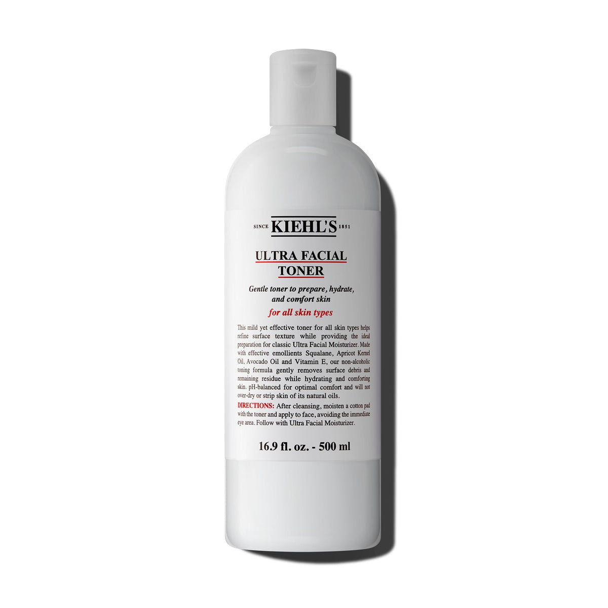 Kiehl's bottle front label showing product name and size for easy identification