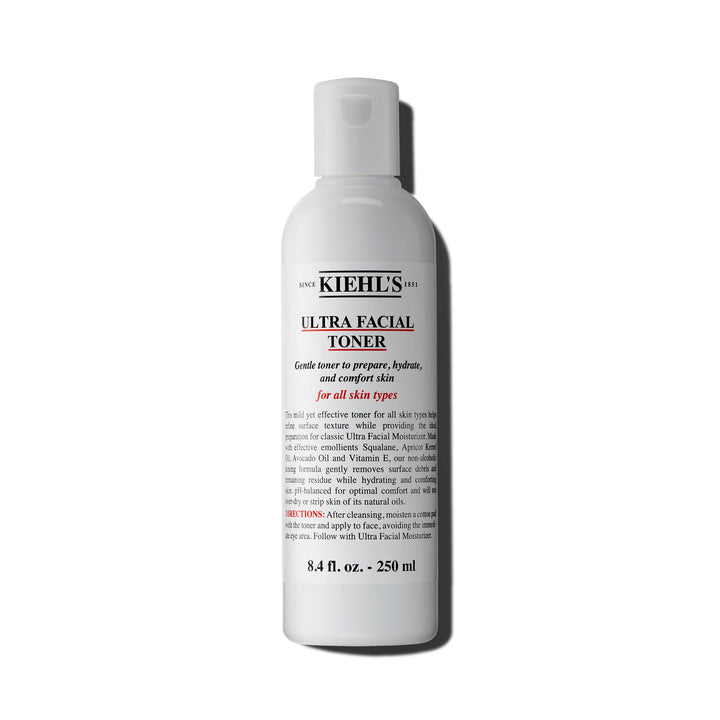 Kiehl's bottle front packaging shows clean label and size benefit