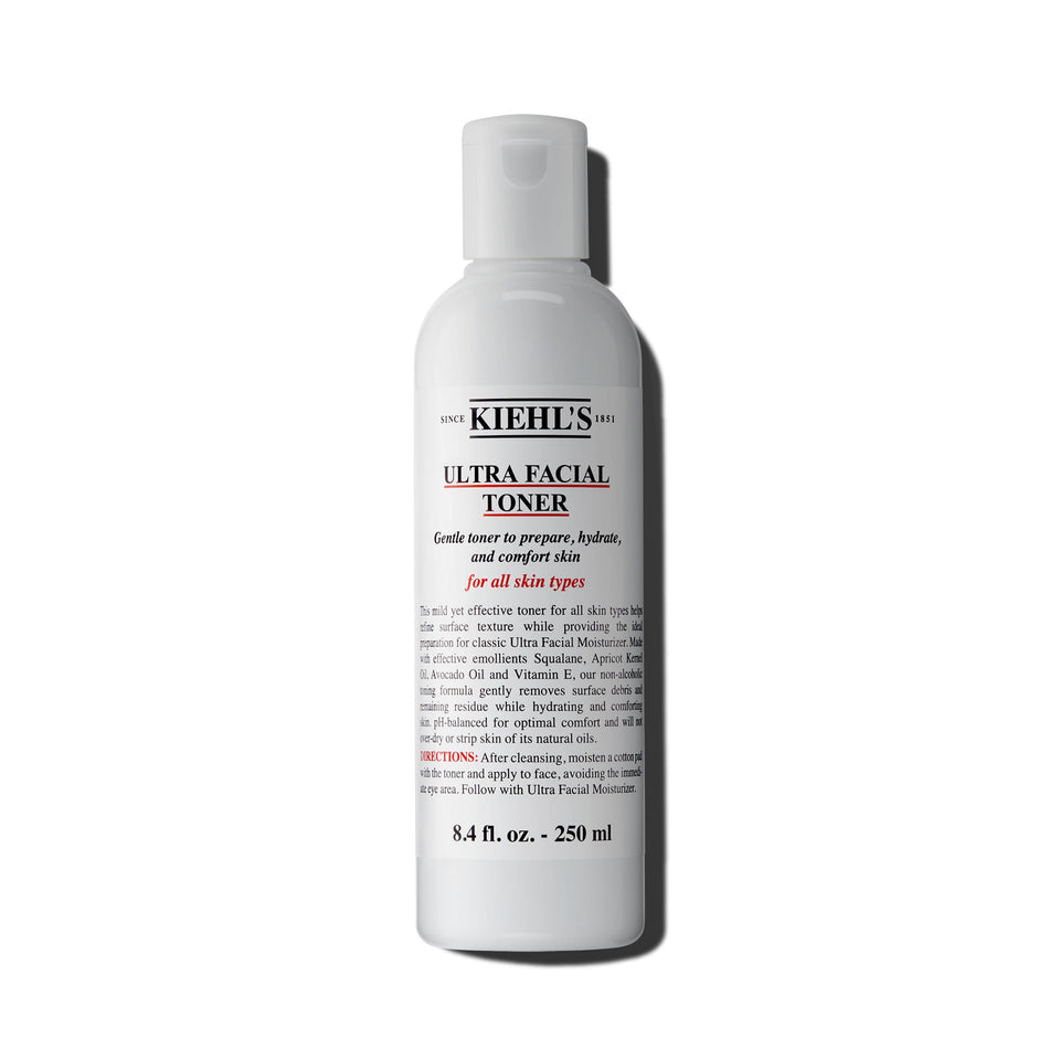 Kiehl's bottle front packaging shows clean label and size benefit