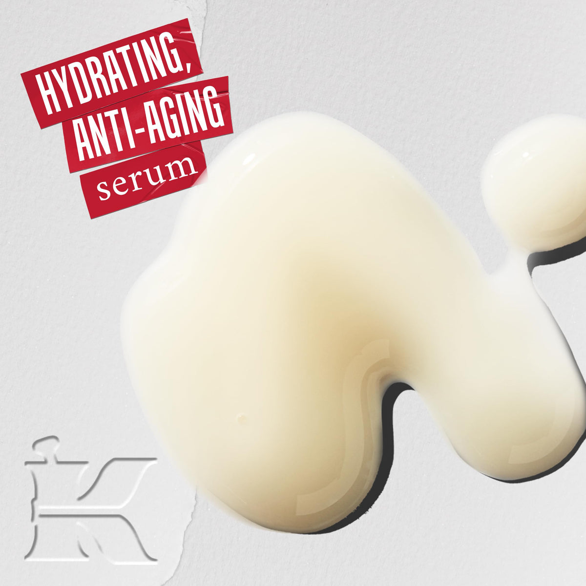Kiehl's dropper dispensing serum and texture visible for hydration and absorbency benefit