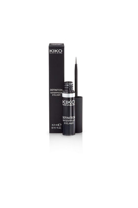 Kiko Milano eyeliner applied on eyes showing defined lashes and long-lasting wear
