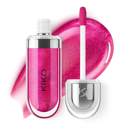 Kiko Milano front packaging showing tube and magenta gloss for instant shine