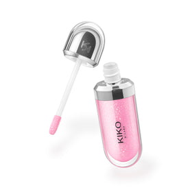 Kiko Milano product texture swipe showing pearly sheen and hydrating, non-sticky finish