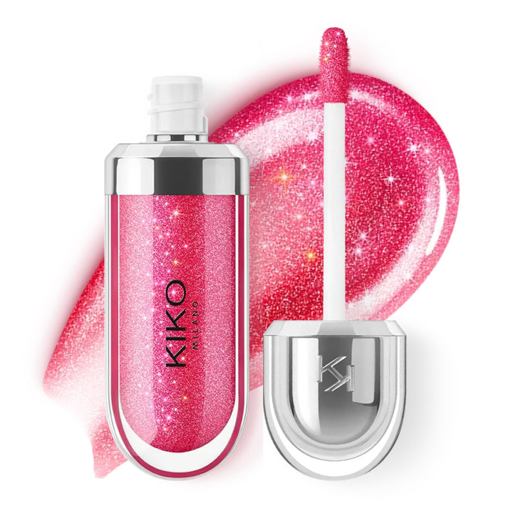 Kiko Milano front packaging showing gloss tube and metallic cap, highlights premium design