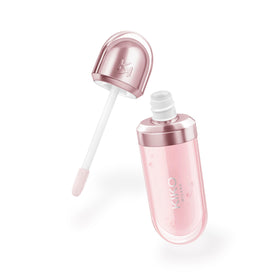 Kiko Milano lip oil on lips in lifestyle shot enhancing natural colour benefit