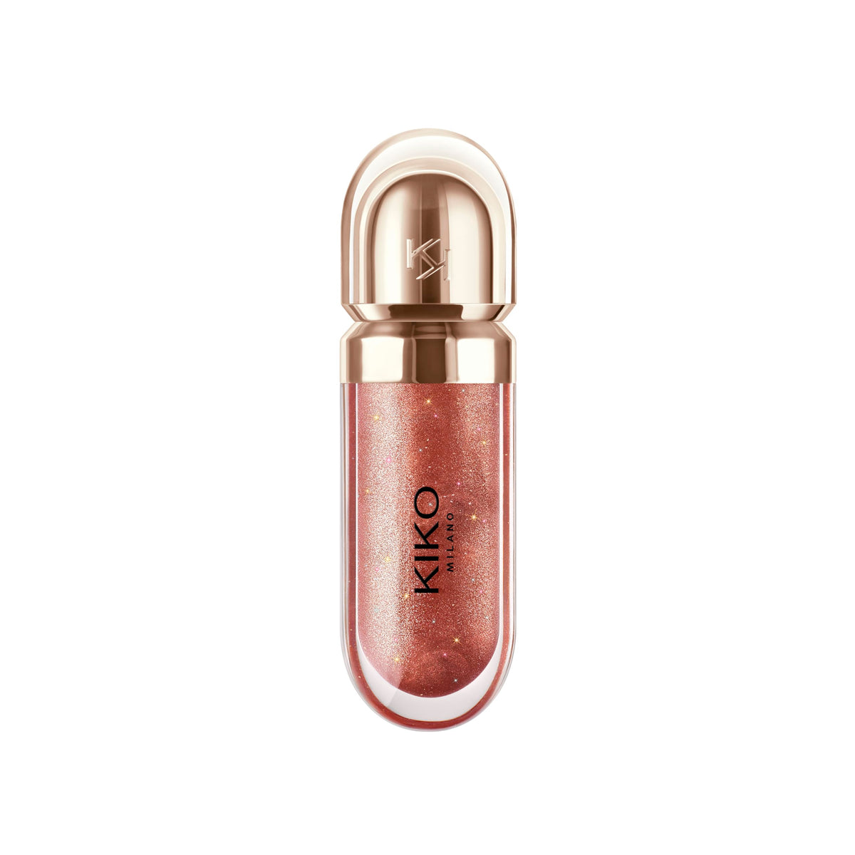 KIKO Milano texture swipe of gloss showing hydrated, glossy finish and non-sticky sheen