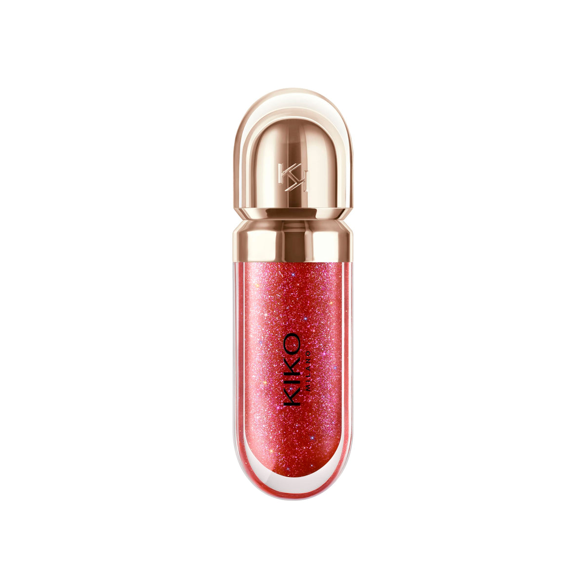 KIKO Milano texture swirl highlighting glossy, hydrating formula and lightweight feel