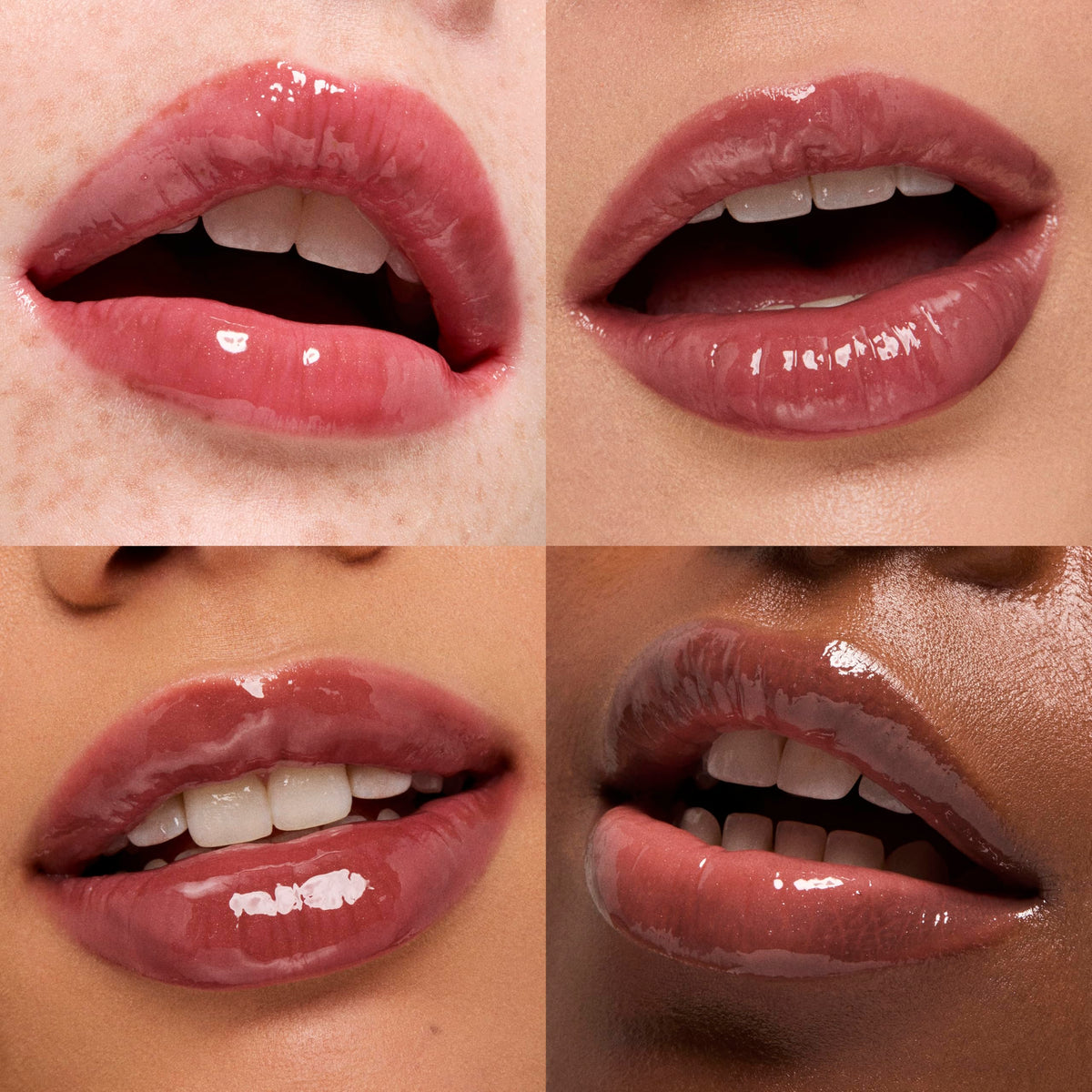 KIKO Milano gloss on lips closeup demonstrating plumping and radiance benefit