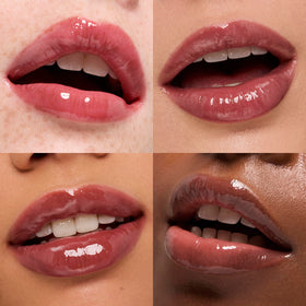 KIKO Milano gloss on lips closeup demonstrating plumping and radiance benefit