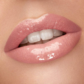 Kiko Milano before and after lips illustrating smudge-proof base and glossy topcoat
