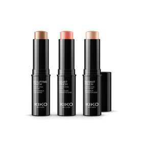 KIKO Milano blush stick swatched on skin demonstrating vibrant, buildable color