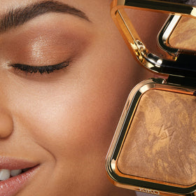 KIKO Milano bronzer in use applied with brush for natural sun-kissed warmth benefit