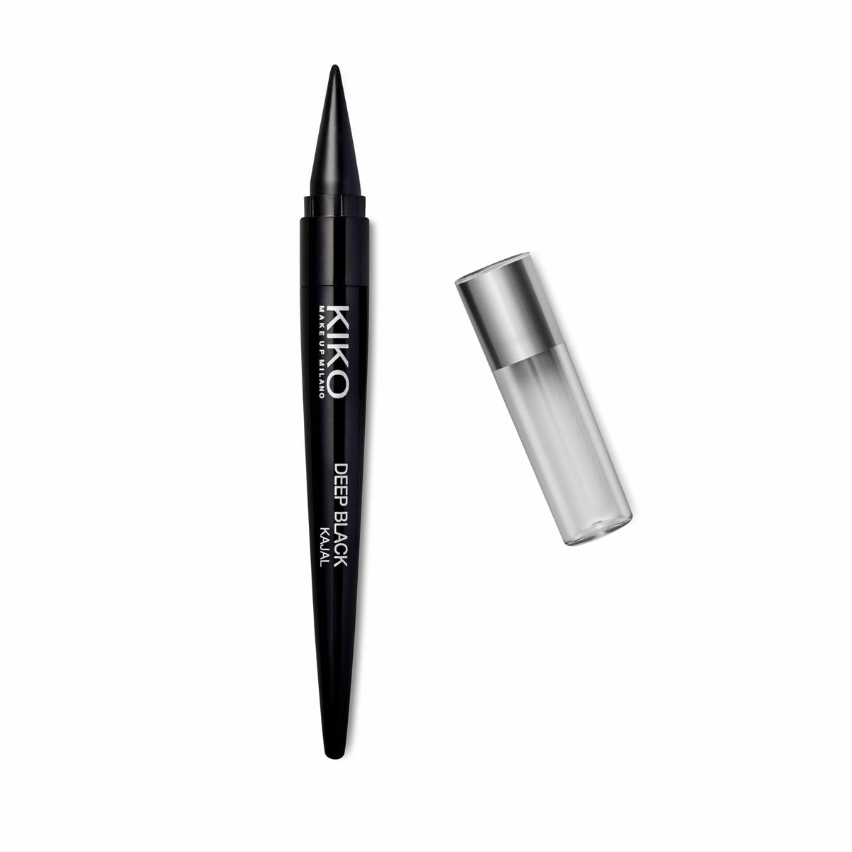 KIKO Milano kajal front packaging showing product branding and bold black shade benefit