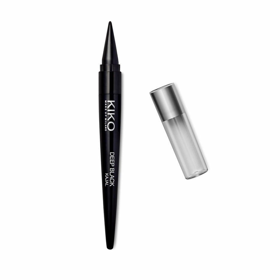 KIKO Milano kajal front packaging showing product branding and bold black shade benefit