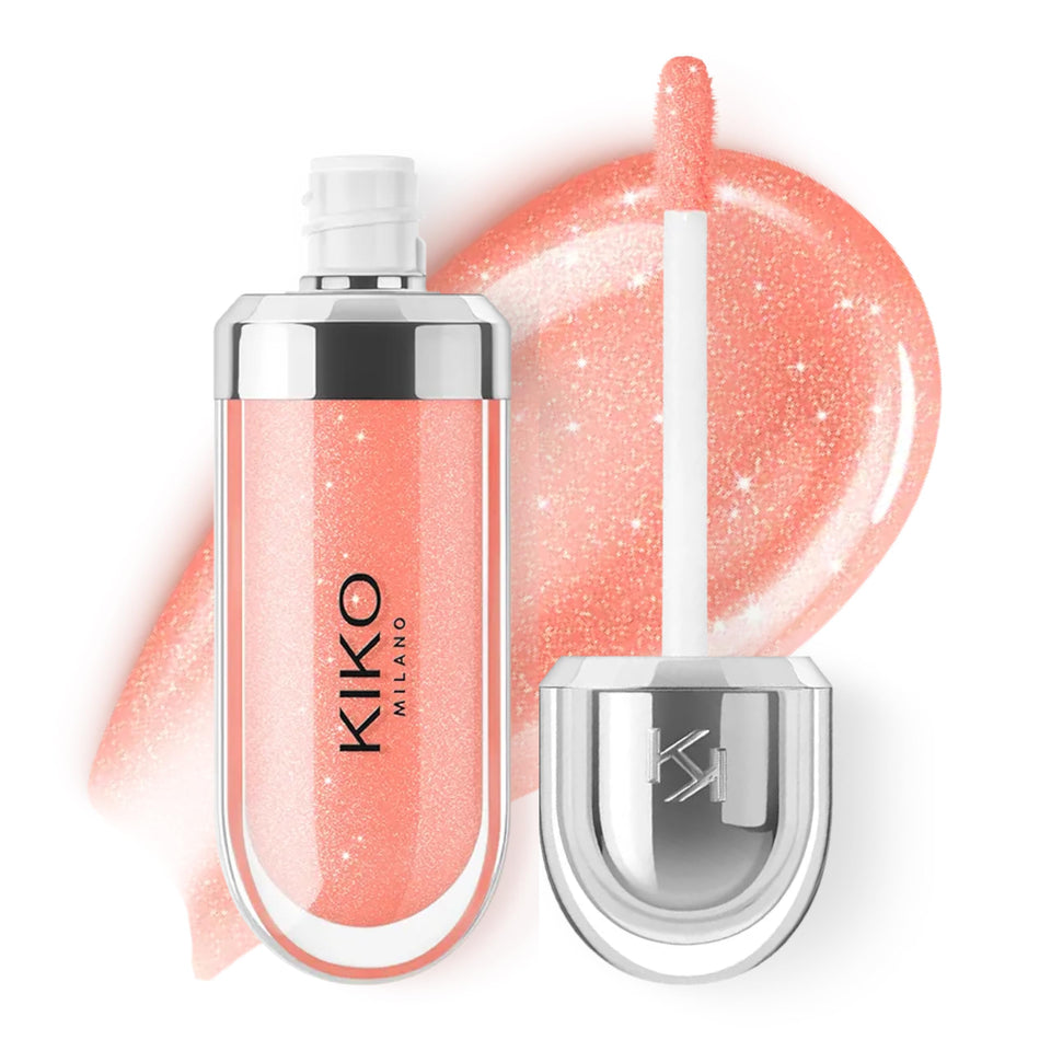 Kiko Milano front packaging showing 03 Pearly Apricot and sleek metallic cap for polished presentation