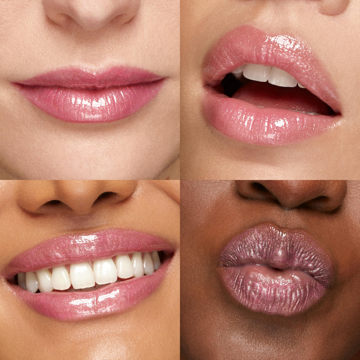 Kiko Milano lifestyle model wearing gloss showcasing hydrated, radiant smile