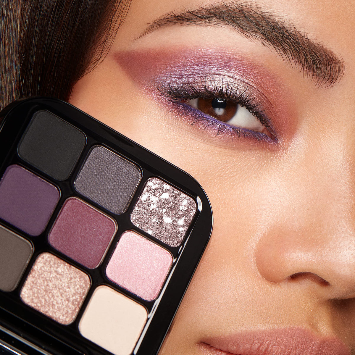 Kiko Milano eyeshadow applied on model eye demonstrating rich colour and layered finishes
