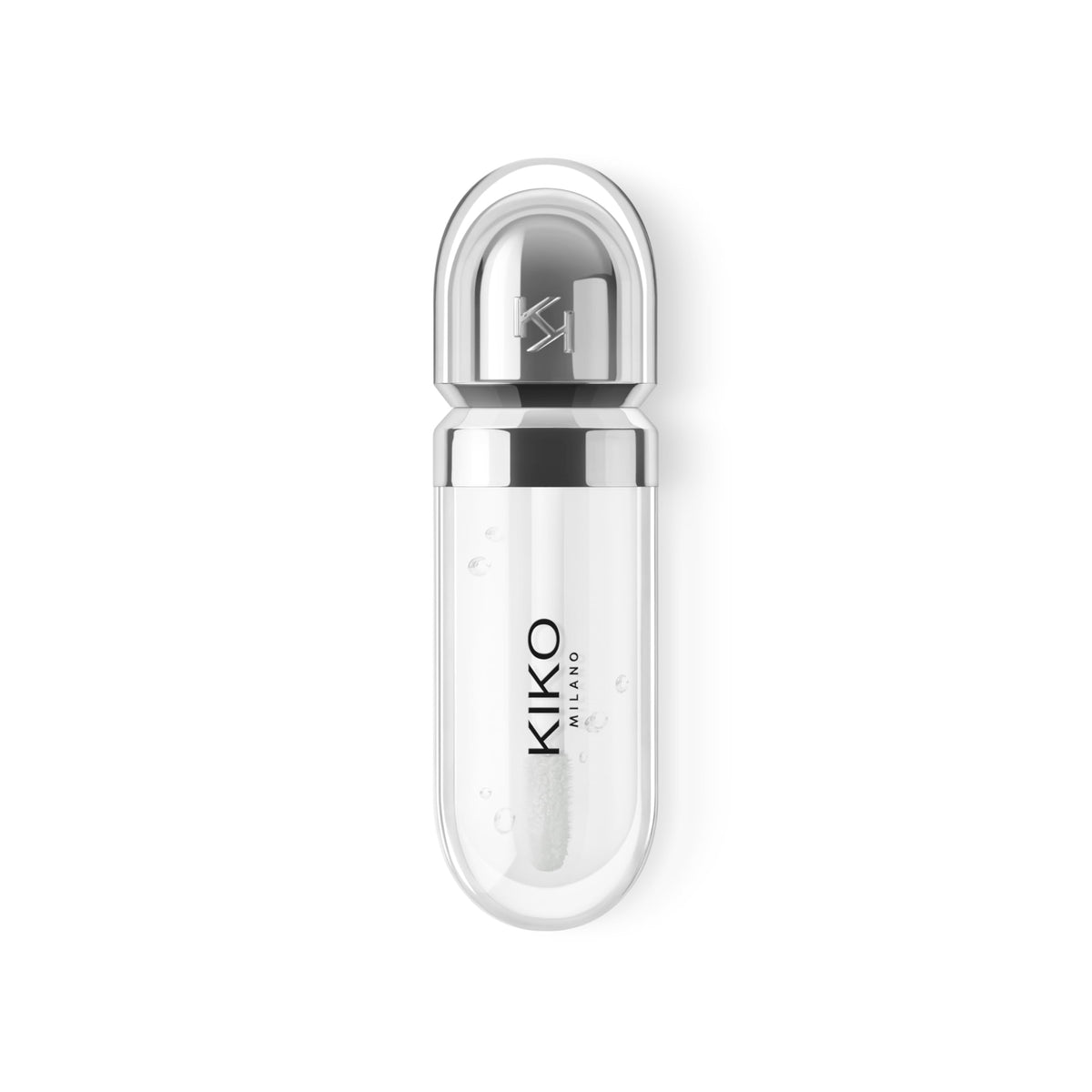 Kiko Milano lifestyle shot of smile with glossy lips emphasizing plumping and shine