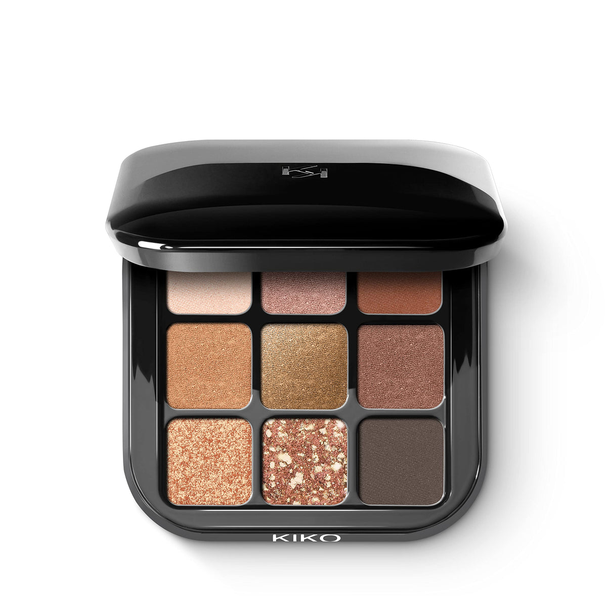 Kiko Milano front packaging showing compact case and branding, convenient travel benefit