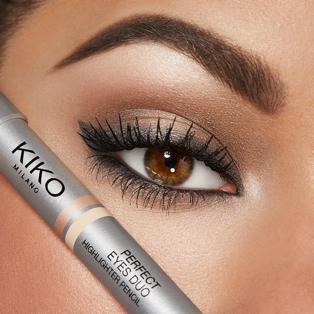 Kiko Milano application at inner eye corner adding instant brightness and lift